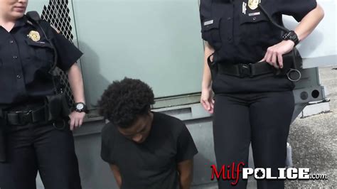 Perverted Milf Cops Take Advantage Of Peeping Toms Cock