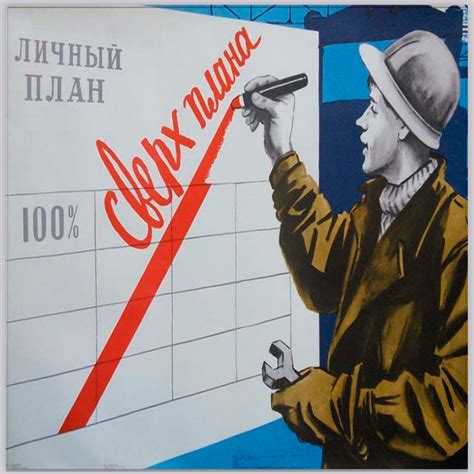 Советские плакаты про работу