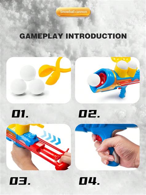 1pc Youth Funny Snowball Gun With Soft Foam Ball Launcher Winter ...