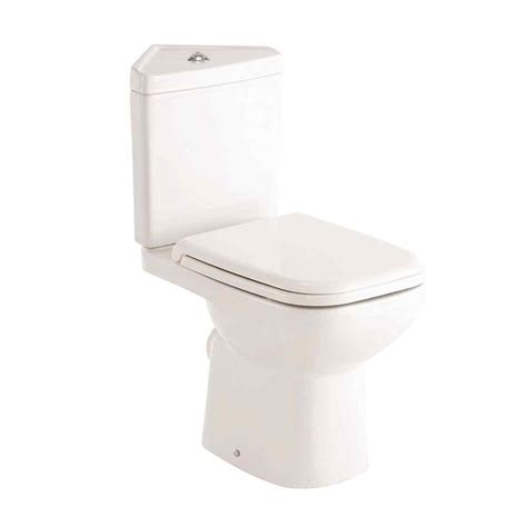 Frontline Rak Origin Corner Close Coupled Toilet With Push Button