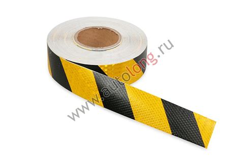 Наклейка Лента светоотраж. ПРИЗМА 50 м (Черно-Желтая) купить по низким ...