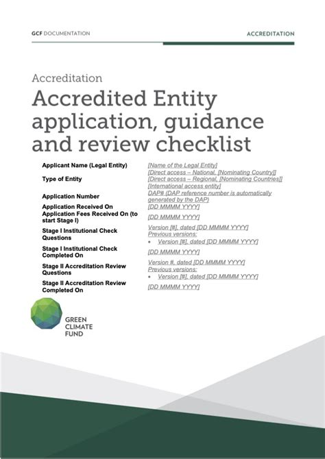 Accreditation Application Form Green Climate Fund