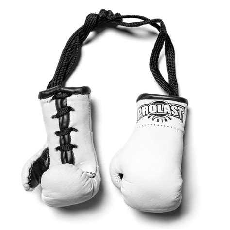 Prolast Luxury Leather White Mini Boxing Gloves Prolast