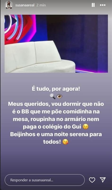 Big Brother Susana Areal Desistiu De Ver A Gala De Hoje N O O Bb