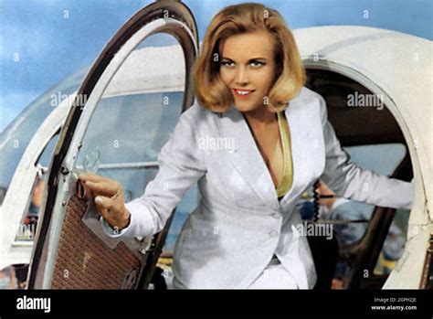 Goldfinger United Artists Film With Honor Blackman As Pussy Galore Stock Photo Alamy