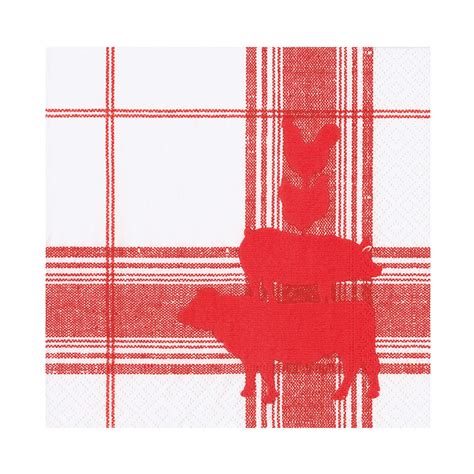 Red Barn Luncheon Napkins 20 Per Package Caspari Europe