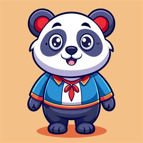 premium vector cute panda   suit