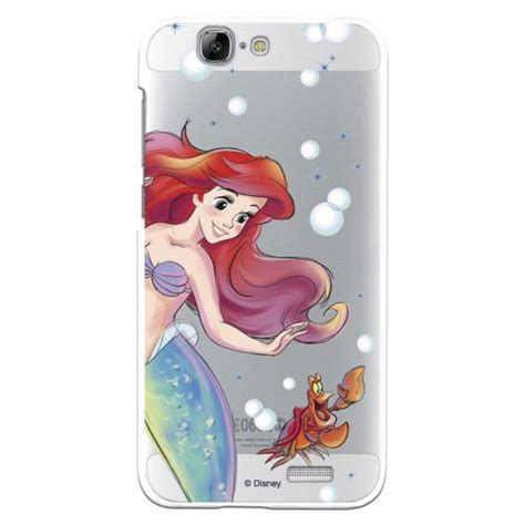 Funda Oficial Disney Sirenita Y Sebastián Transparente Para Huawei