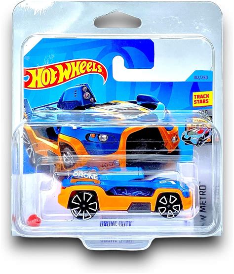 Hot Wheels Drone Duty Blue Orange 4 10 HW Metro 2023 102 250 Short Card COMES IN A