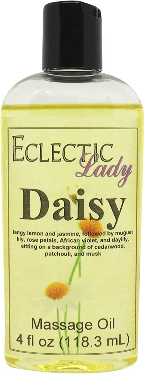 Daisy Massage Oil 4 Oz With Sweet Almond Oil And Jojoba Oil Preservative Free