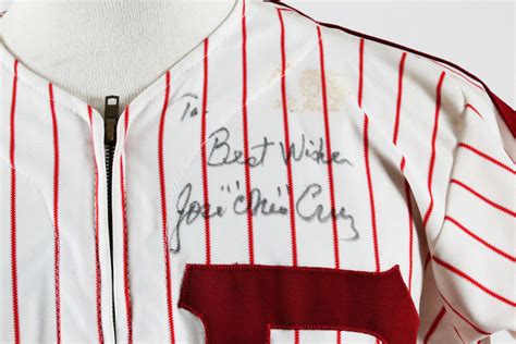 José Cruz Game Worn Ponce Jersey Puerto Rico 25 Coa 100 Authentic