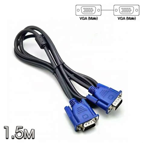 Кабель VGA-VGA 15PIN M/M "папа/папа" 1.5м шнур для монитора ВГА (2 ...