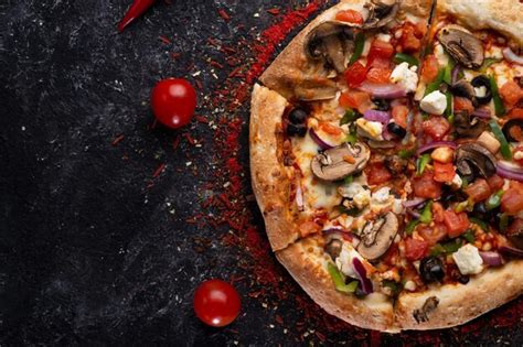Premium Photo Directly Above Shot Of Pizza