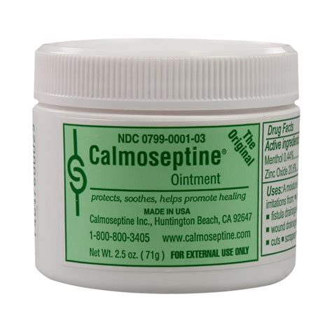Calmoseptine Cream Menthol Zinc Oxide Ointment