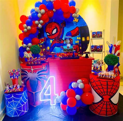 Decoração Aniversario Homem Aranha - Decoração do Homem Aranha: 90 Ideias para Aniversários – TODA DECORADA