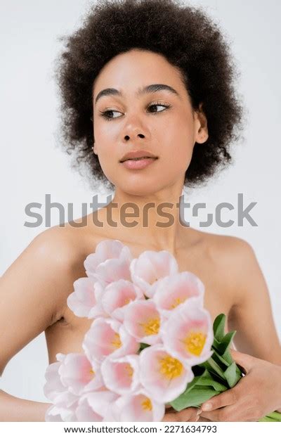 Portrait African American Woman Naked Shoulders Stock Photo 2271634793 Shutterstock