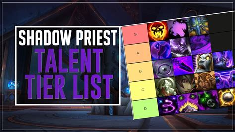 Shadow Priest Talent Tier List Shadowlands Youtube