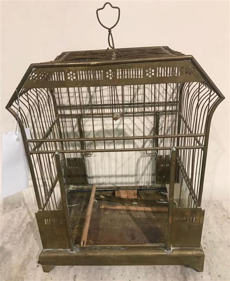 vintage brass bird cage