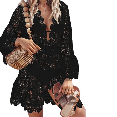 Women S Cover Ups Summer Lace Kimono Beach Bikini Covers Swimwear Beachwear Walmart