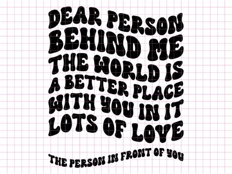 Dear Person Behind Me Png Svg Cut File For Cricut Bible Etsy Uk