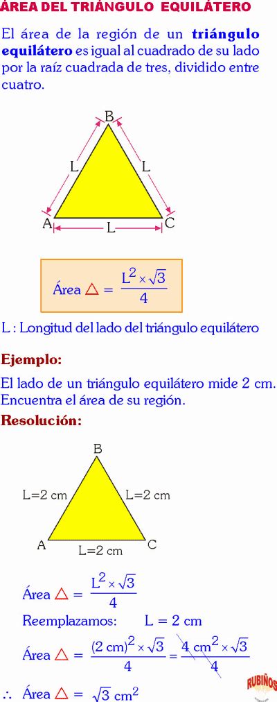 Area De Triangulo Equilatero - AREA DE UN TRIANGULO EQUILATERO FORMULA EJEMPLOS Y EJERCICIOS RESUELTOS
