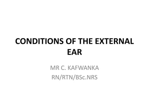 Otitis External Presentation Notes For Medical Students Ppt