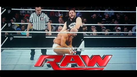 WWE RAW 5 2 16 RAW Cesaro Vs Kevin Owens KevinOwens Cesaro WWERAW