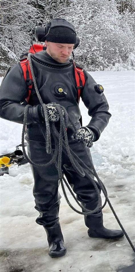 Guys In Rubber Drysuits On Tumblr Image Tagged With Drysuit Rubber