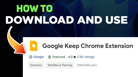 How to Use Google Keep Chrome Extension | How to Download Google Keep ...