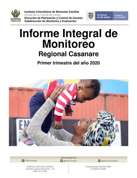 PDF Informe Integral De Monitoreo ICBF FUENTE Sistema Integral