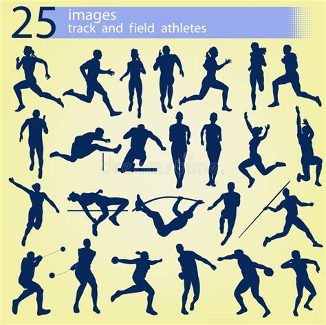 25 Images Track and Field Athletes Stock Vector - Illustration of athlete, body: 33579600