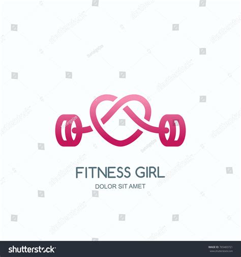 Female Fitness Gym Concept Vector Logo Stock Vector (Royalty Free) 765483721 | Shutterstock