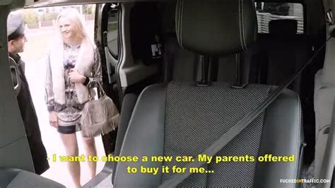 FUCKED IN TRAFFIC Steamy Sex In The Backseat Of The Car With Hot Czech Blonde Katie Sky