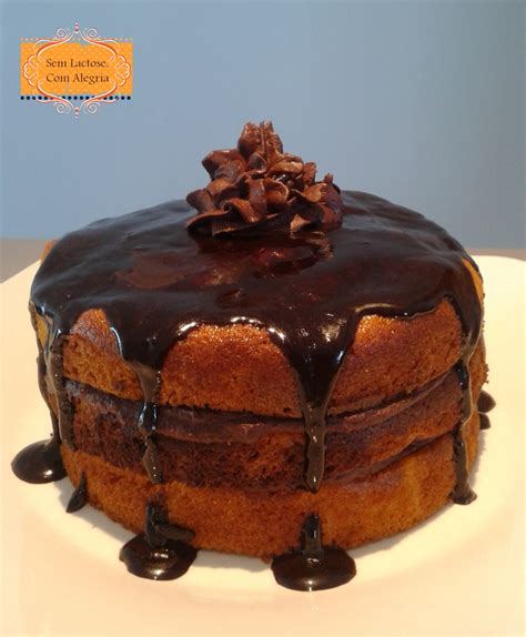 Sem Lactose Alegria Naked Cake De Cenoura Ganache De Chocolate