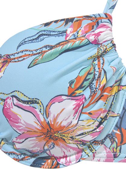 LASCANA Bügel Bikini Top Malia hellblau bedruckt Cup C