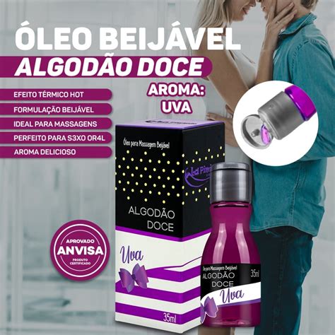 ÓLEO BEIJÁVEL ALGODÃO DOCE ML HOT PARA UMA SENSAÇÃO INCRÍVEL E RELAXANTE Shopee Brasil