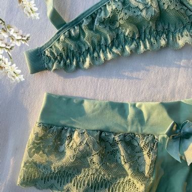 Tenda Da Moda Conjunto Lingerie Renda Verde Paradise