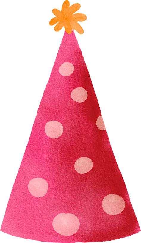 Watercolor Party Hat Png