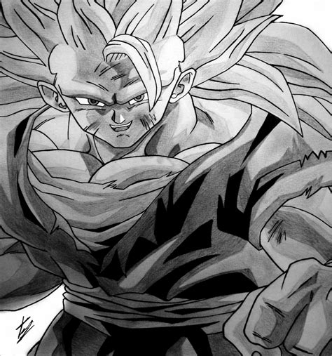Goku Super Sayian 3 Ready To Fight By Eckoslime On Deviantart