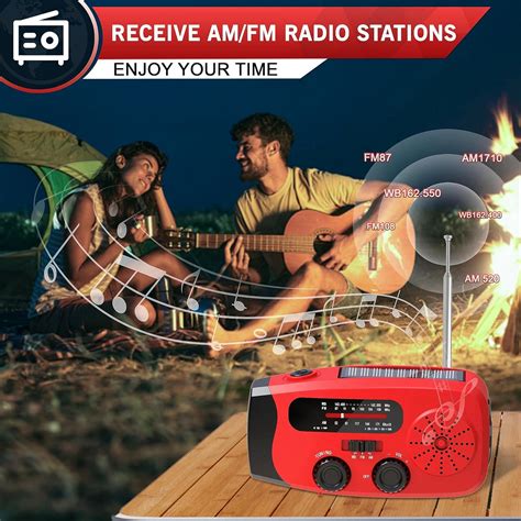 Emgykit Hand Crank Radio Mah Am Fm Noaa Weather Radio With Led