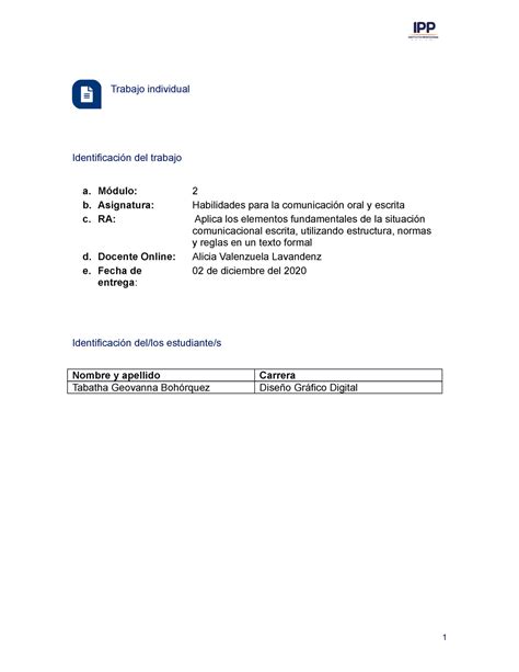 TI M2 Habilidades para la comunicación oral y Escrita copia Trabajo