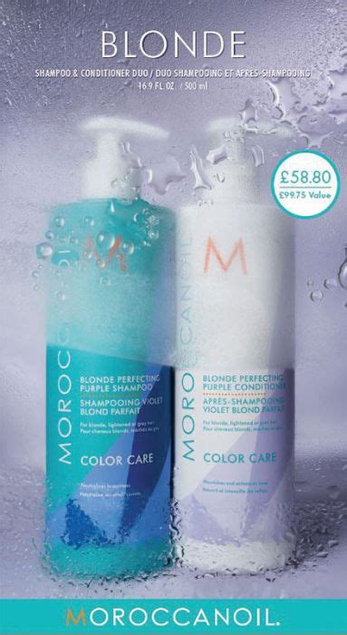 Moroccanoil Blonde Perfecting Purple Shampoo And Conditioner Duo Ml