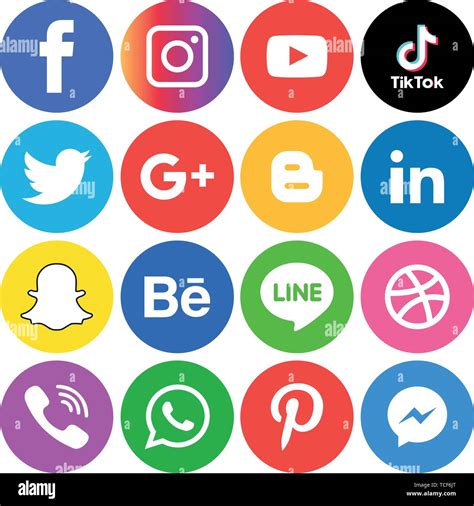 Social Media Icons Set Logo Vector Illustrator Social Media Icon