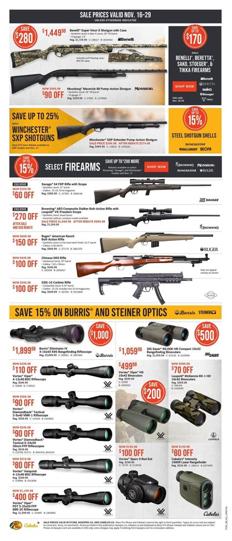 Cabela S Black Friday Canada Flyer Sale 2023