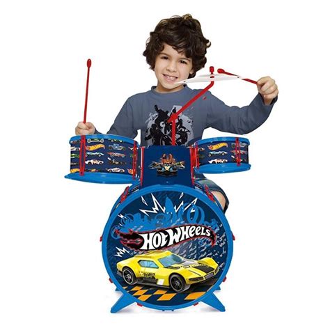 Bateria Infantil Radical Hot Wheels Completa Fun F Shopee Brasil