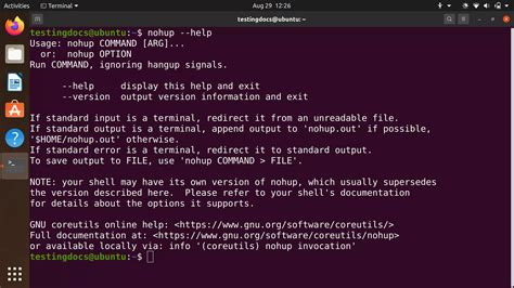 Nohup Linux Command Testingdocs