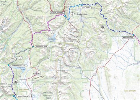 Colorado Trail Segments 6 10 Map 1 Tmbtent