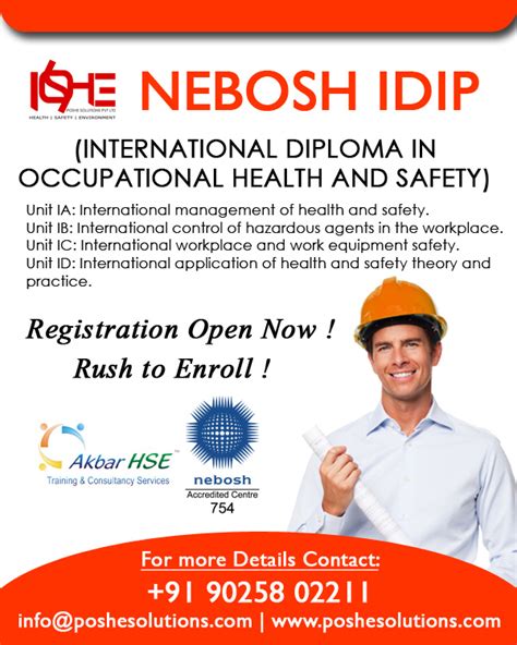 Nebosh Igc Course Training In Chennai Nebosh International Diploma In Osh Poshe