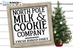 North Pole Milk And Cookie Co SVG Christmas Sign SVG