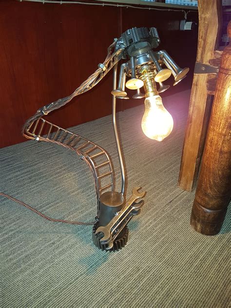 Pin By Scrap Upcycle On Scrap Metal Creations Novelty Lamp Lamp